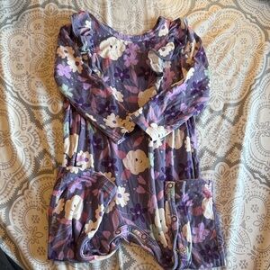 Little Sleepies Purple Floral Kids One Piece romper